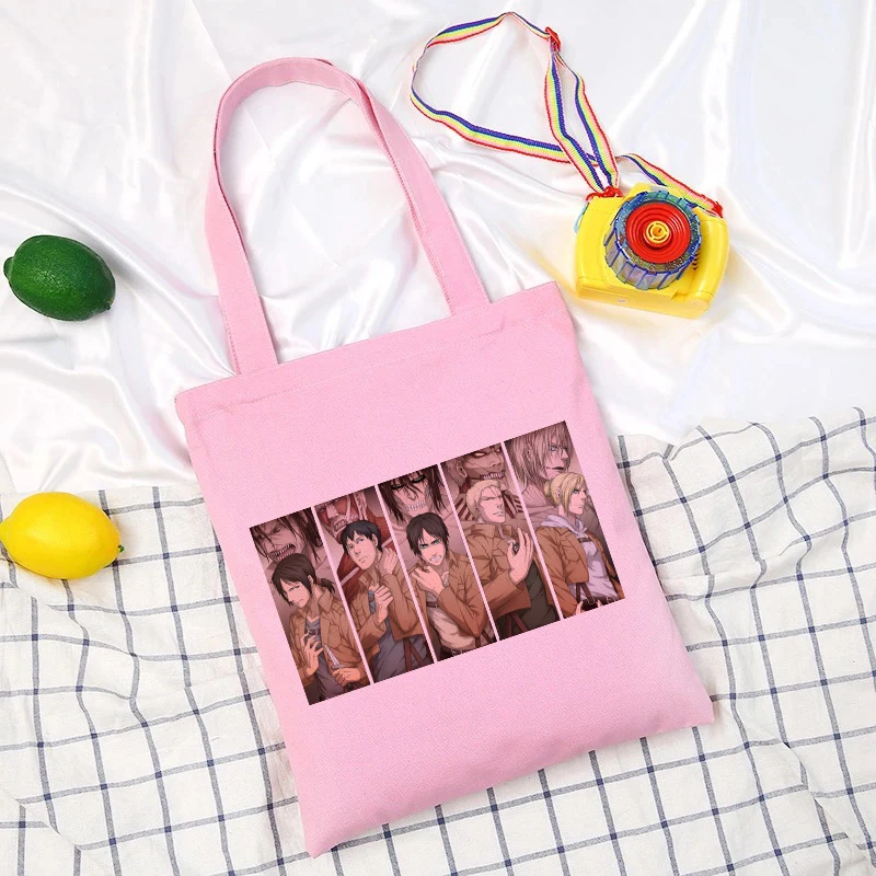 

Titans Attack Anime Canvas Bag Shopper Harajuku Punk Gothic Style Large Capacity Women Bags Vintage Handbag Classic Shoulder Bag