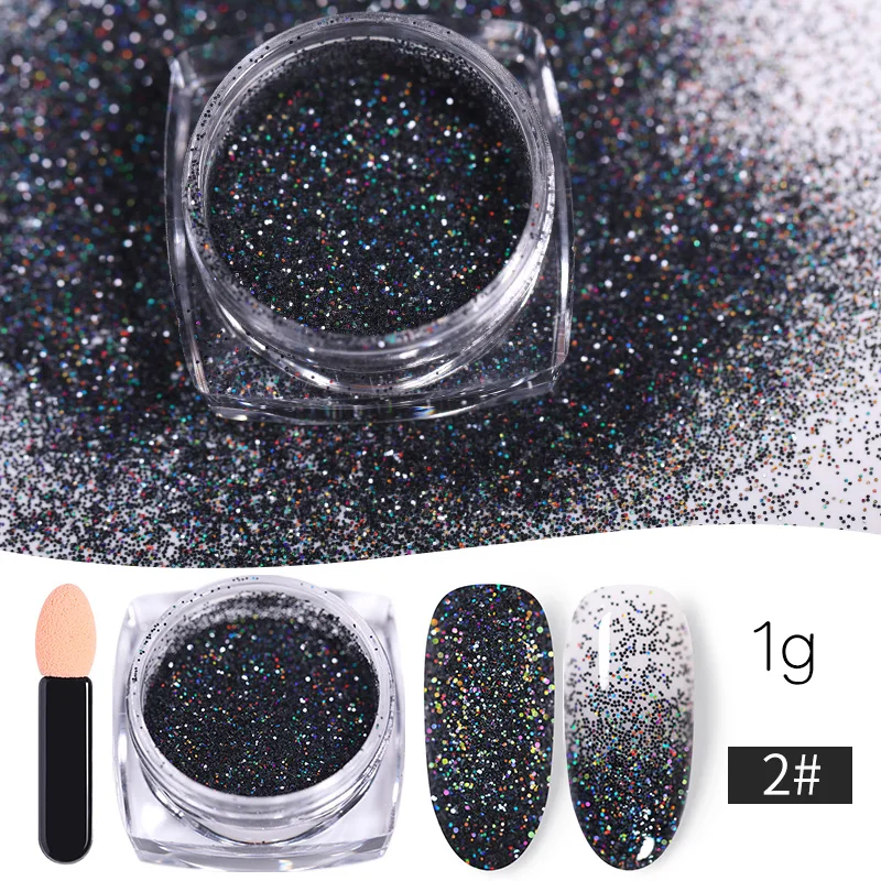 Color 2 BORN PRETTY голографический блестящий для ногтей порошок лазерный порошок красочный пигмент хромированные пигменты пыль два цвета дизайн ногтей DIY - Цвет: Color 2