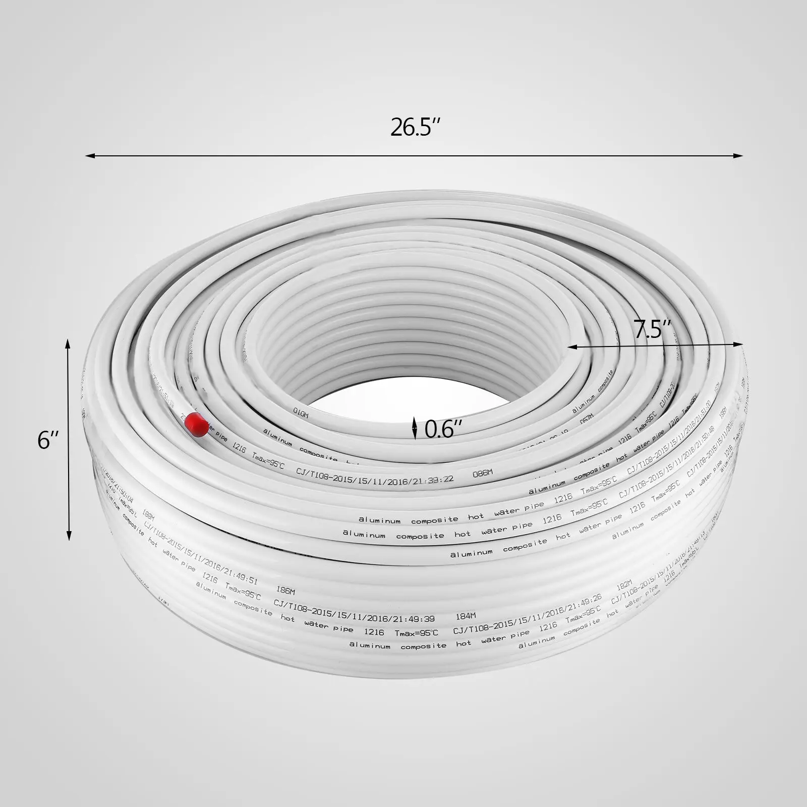 Трубка из сшитого полиэтилена PEX Al Pex тепловой полиэтилен алюминиевый слой 1/2 м