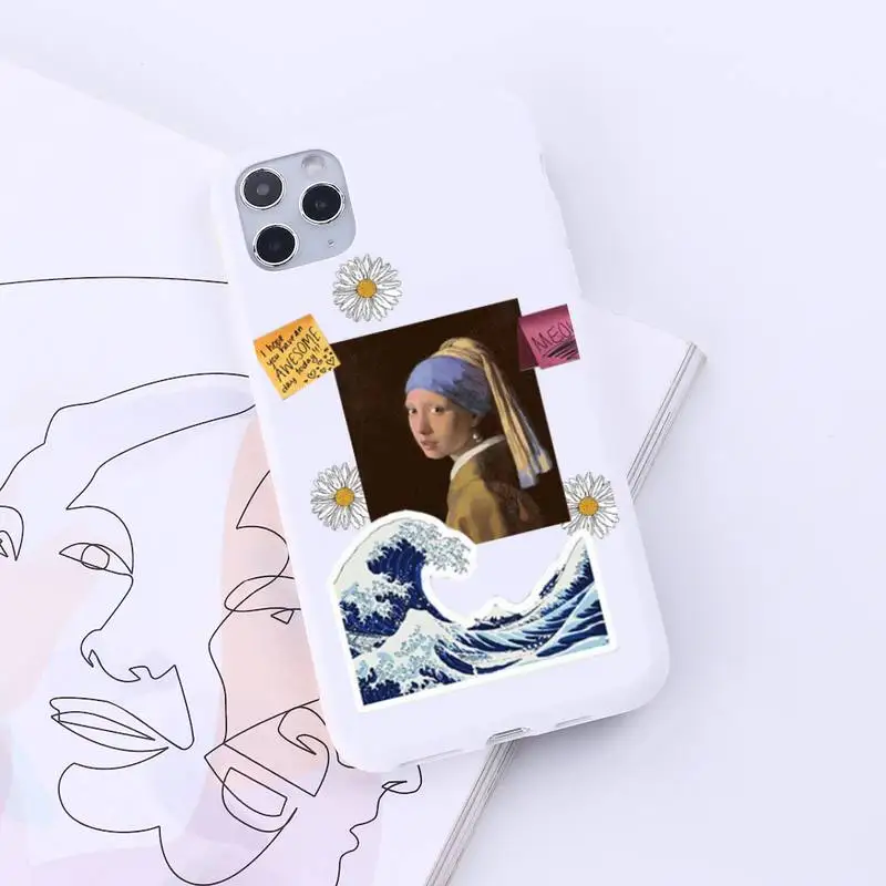 

Great Art Aesthetic Mona Lisa David funda coque cover Phone Case Candy Color for iPhone 6 7 8 11 12 s mini pro X XS XR MAX Plus