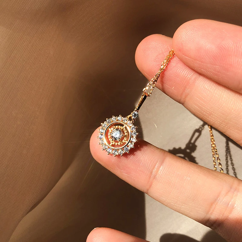 Модное ожерелье из стерлингового серебра 925 пробы с солнечным цветком женская