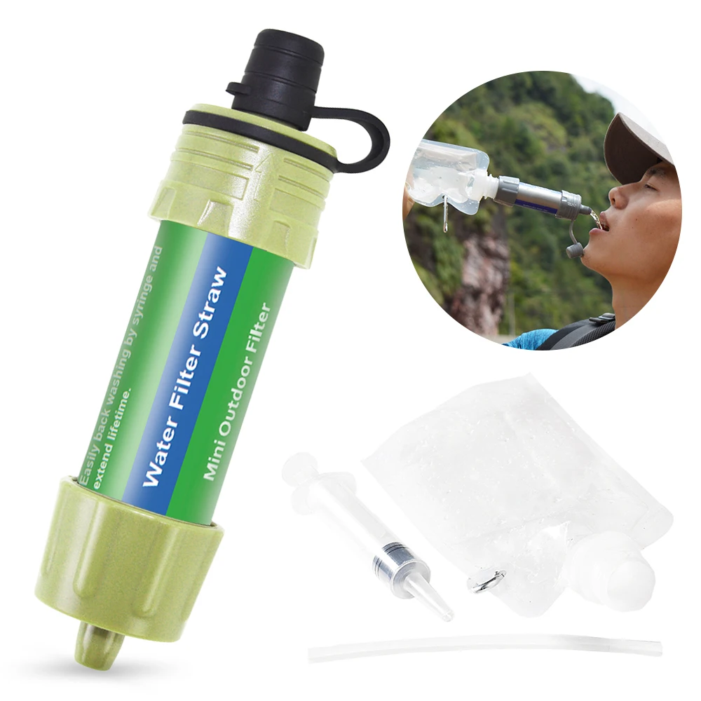 

Outdoor Water Filter System 5000 Liters Water Filtration Straw Water Purifier for Emergency Survival Tool Camping Equipment