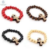 somesoor engraved adinkra vintage african wooden bracelet handmade diy charms fashion wood beads bangle jewelry for women gifts