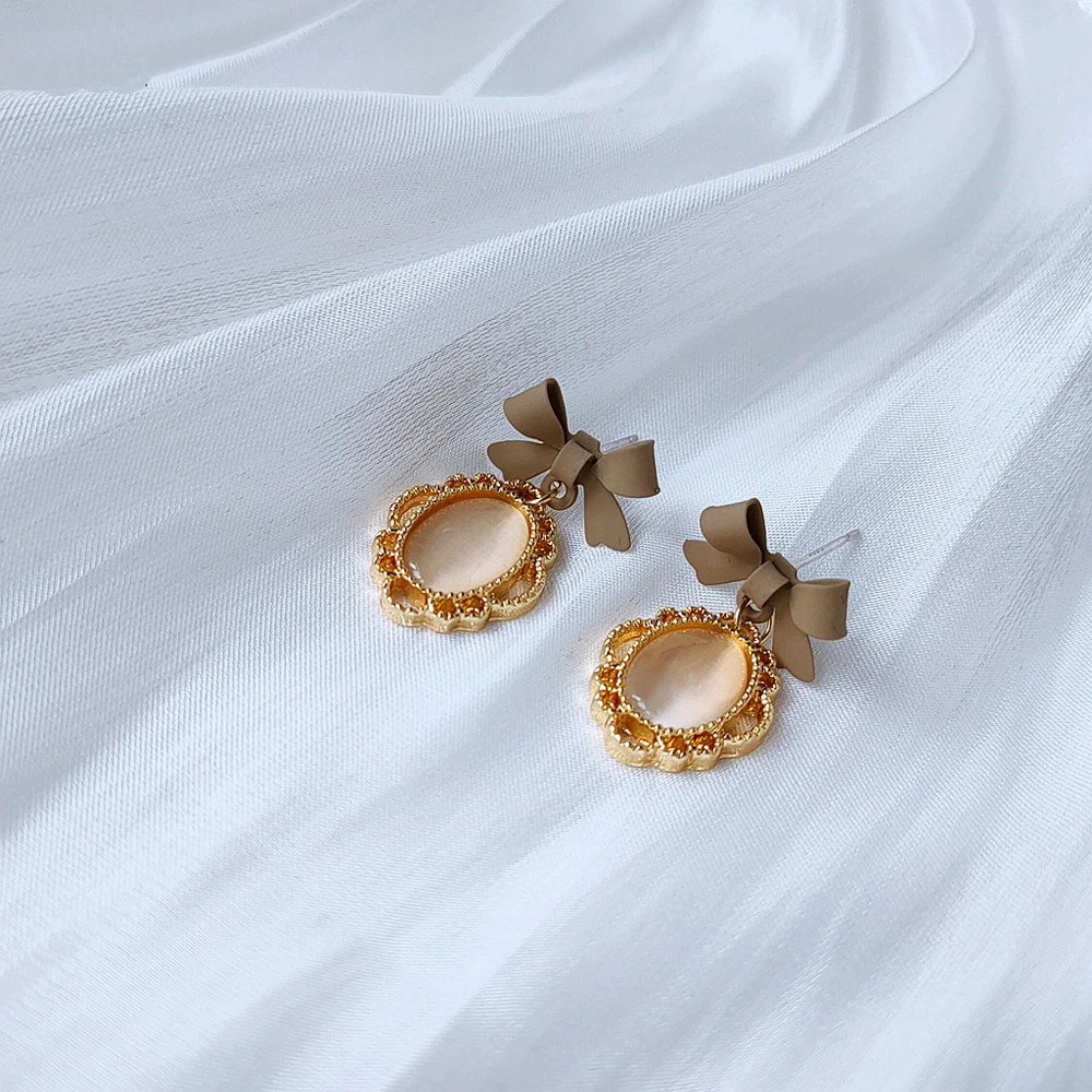 

New Crystal Earrings for Women Aestheticism Beautiful Bowknot Women Stud Earrings Elegant Jewelry Accessories