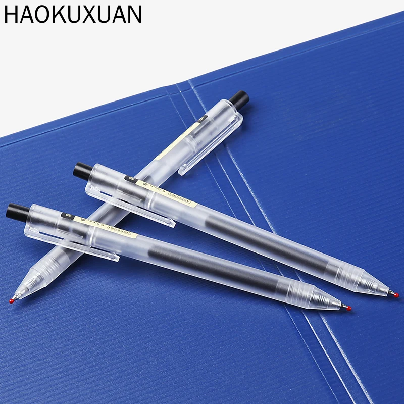 Neutral pen press black 0.5mm student water teacher red set blue push signature carbon refill | Канцтовары для офиса и дома