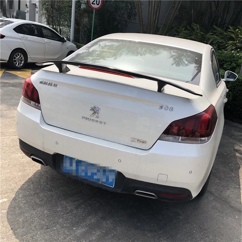 Спойлер для Peugeot 508 2014-2018 TF высококачественный ABS Материал заднее крыло автомобиля
