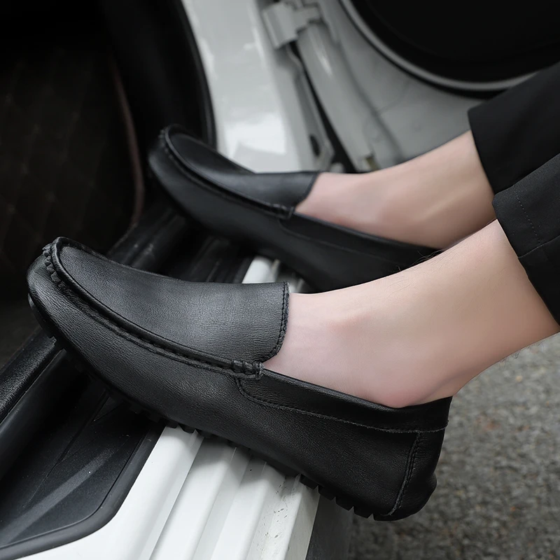 

Sapato Masculino Casual Zapatos Hombre Casual Cuero Casuales Para Leather Shoes For Men Shoe Man Fashion 2020 Black Spring Sport