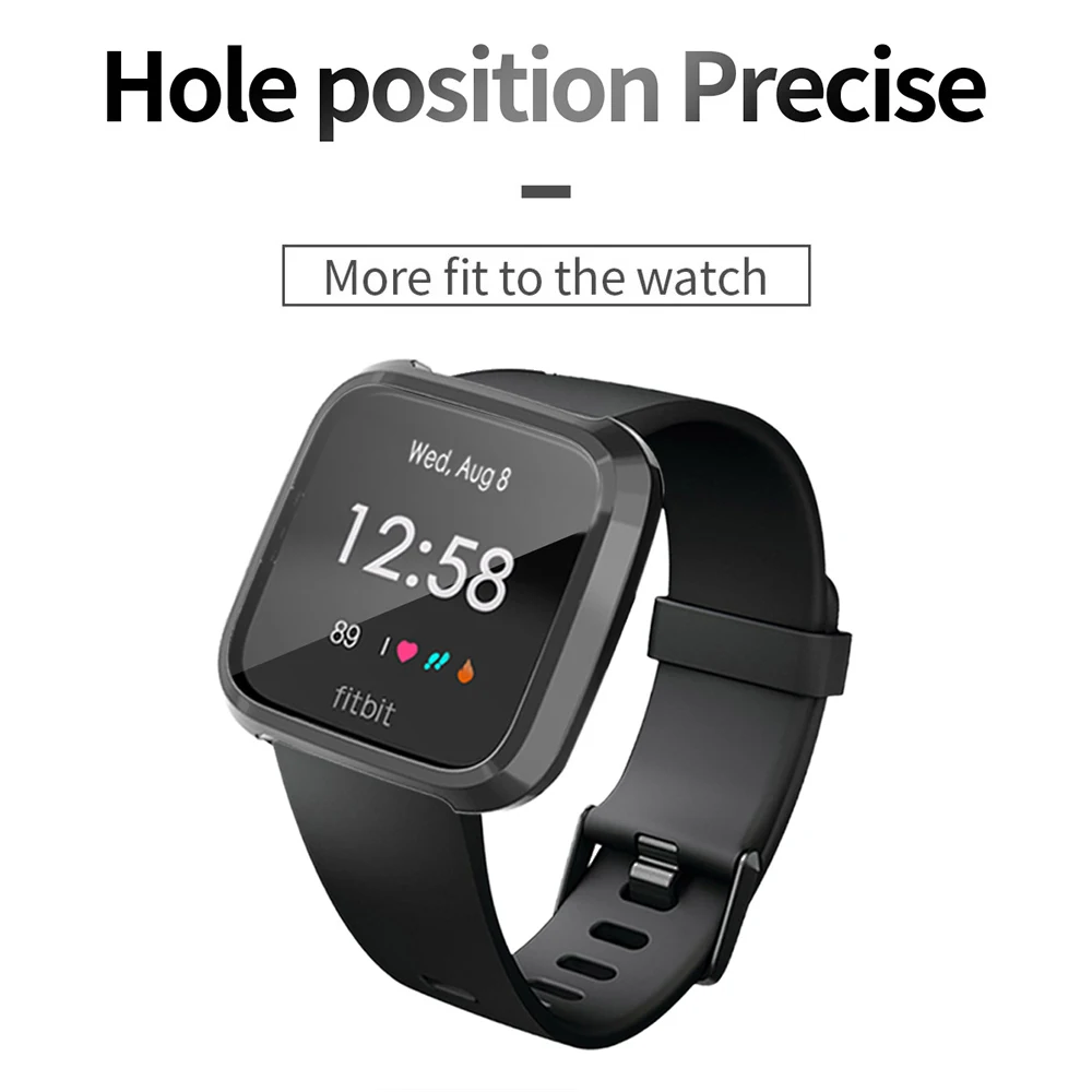Чехол для часов Fitbit Versa Lite/Versa 2, Мягкий защитный чехол для экрана Versa2, легкий ТПУ бампер, тонкий Чехол, аксессуары