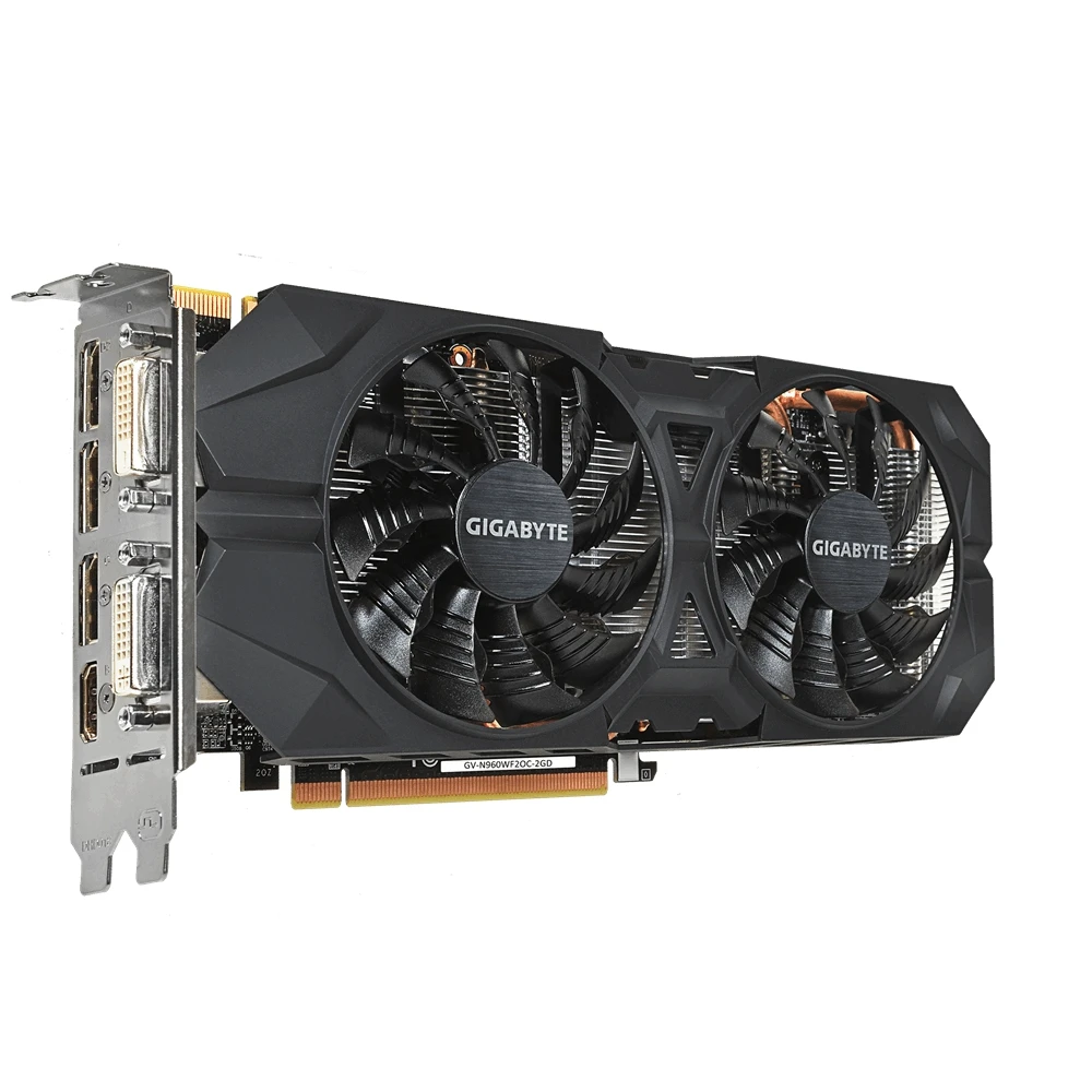 Видеокарта GIGABYTE NVIDIA GPU GTX 960 2G Winforce графическая карта PowerConn 2 * 6pin двойной порт HDMI DVI