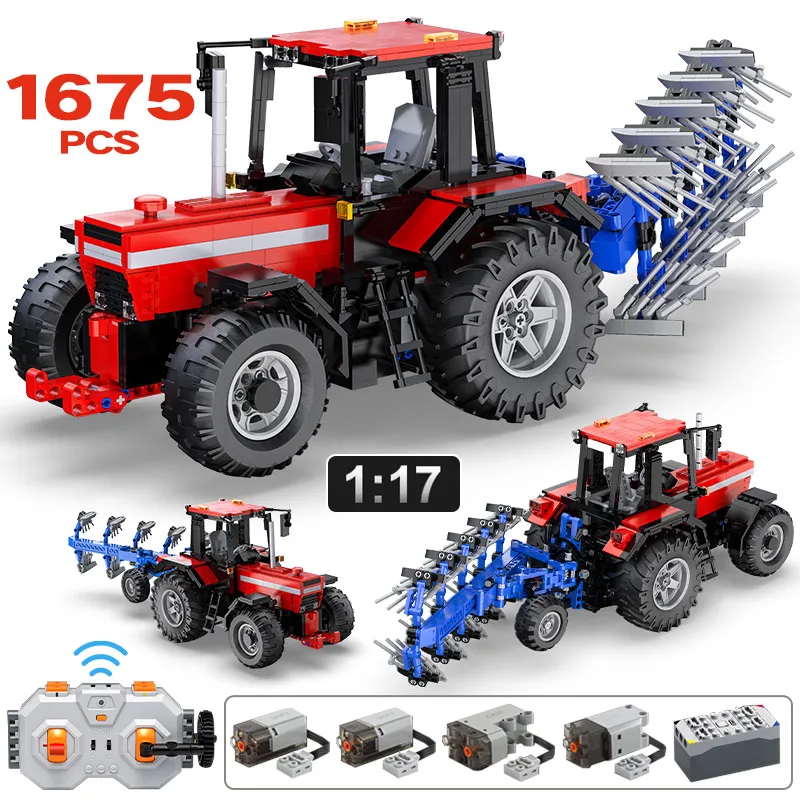 

1675pcs City Technical RC Multifunctional Agricultural Car Building Block Remote Control Truck Vehicle Bricks Toys for Children