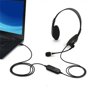 gaming usb wired headset with microphone noise cancelling computer pc headset realme headphones for pc laptop mac school free global shipping