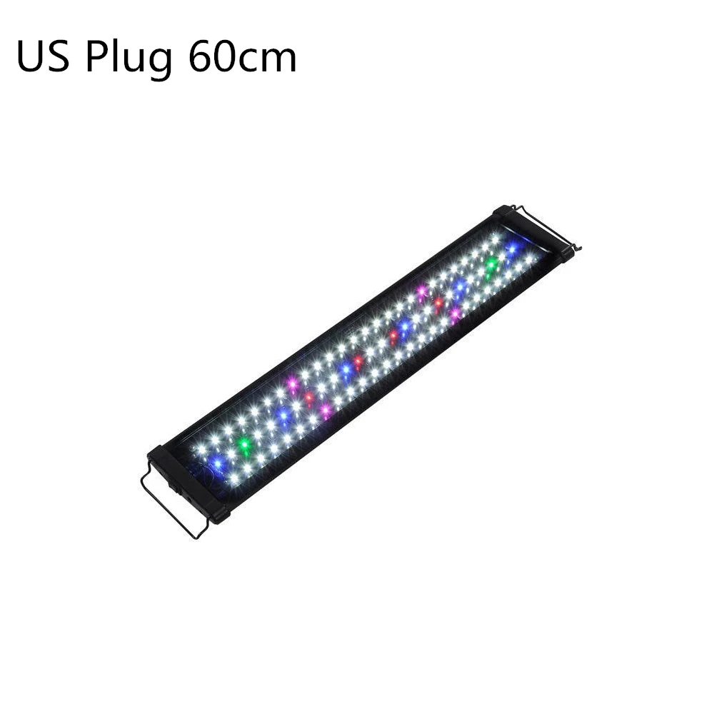 US plug 60cm Водонепроницаемый светодиодный светильник для аквариума с вилкой США s, светильник для аквариума, синий, 60/90/120 см, Погружной подводный светильник с зажимом, водный Декор - Цвет: US plug 60cm