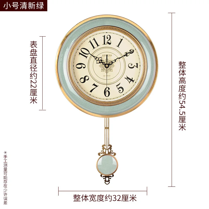 

Blue Vintage Classic Silent Wall Clock Simple Battery Nordic Metal Wall Clock Design Orologio Da Parete Room Decoration BK50BG