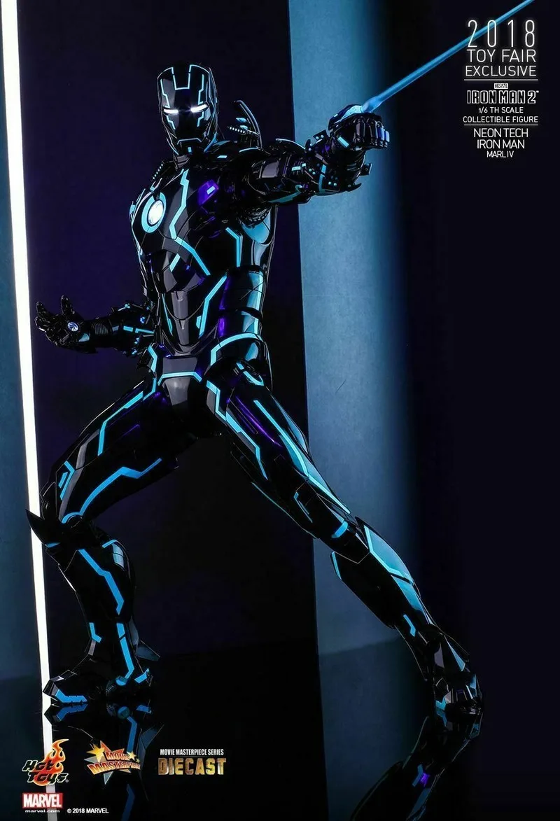 Готов! Горячие игрушки Железный человек Mark IV 4 Neon Tech литье под давлением