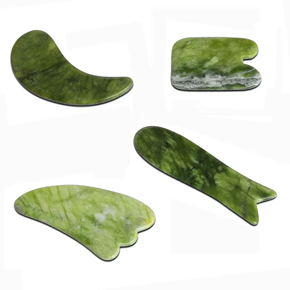 Природный глазурь Нефритового зеленого цвета камня нефрита массажный коврик