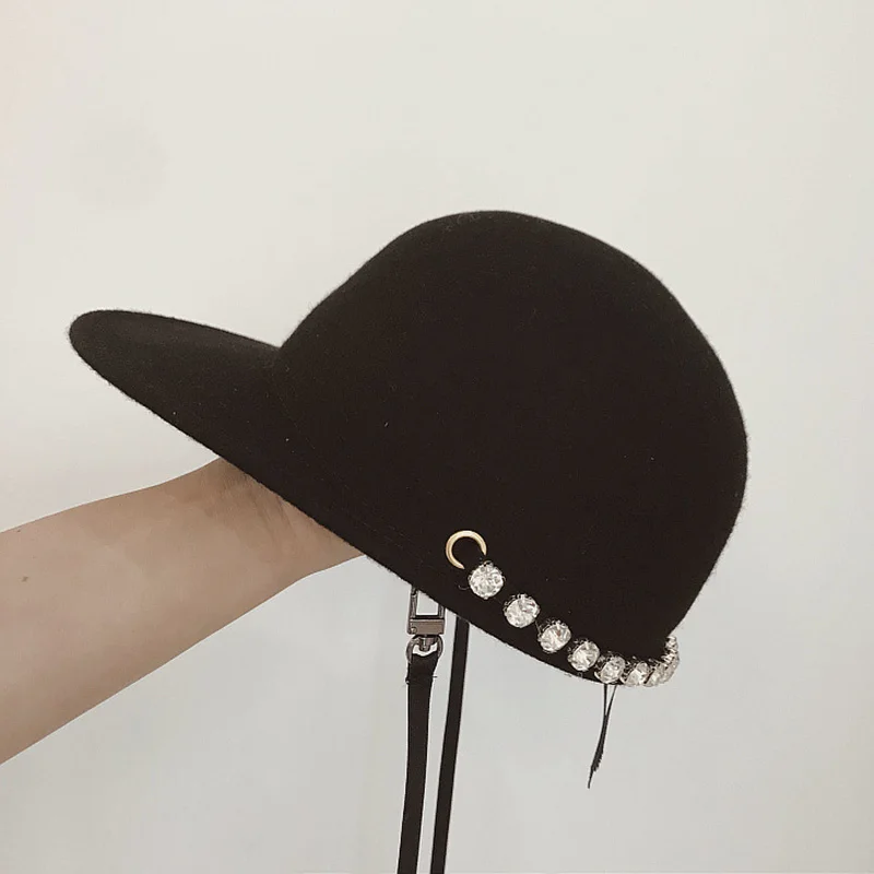 Модная женская мягкая Шерстяная кепка модная Регулируемая зимняя шапка со