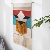 tassel bohemian tapestry macrame woven wall hanging handmade knitting tapestry home office wall decoration tapestry wall hanging