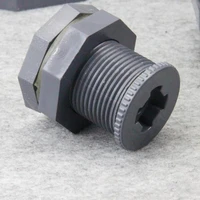 pvc tank joint fish tank bulkhead pipe joints fmale thread aquarium water inlet outlet connector water tank drainage 1 pcs