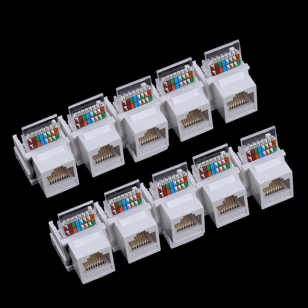 5/10pcsTool free CAT5E CAT6 UTP сетевой модуль RJ45 разъем информационный компьютерная Розетка