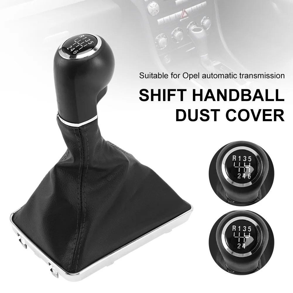 

5/6 Speed MT Gear Shift Cover Shift Collar with Stick Knob Cover Leather Boot Dust-proof Cover for Opel Astra H 2005 - 2010
