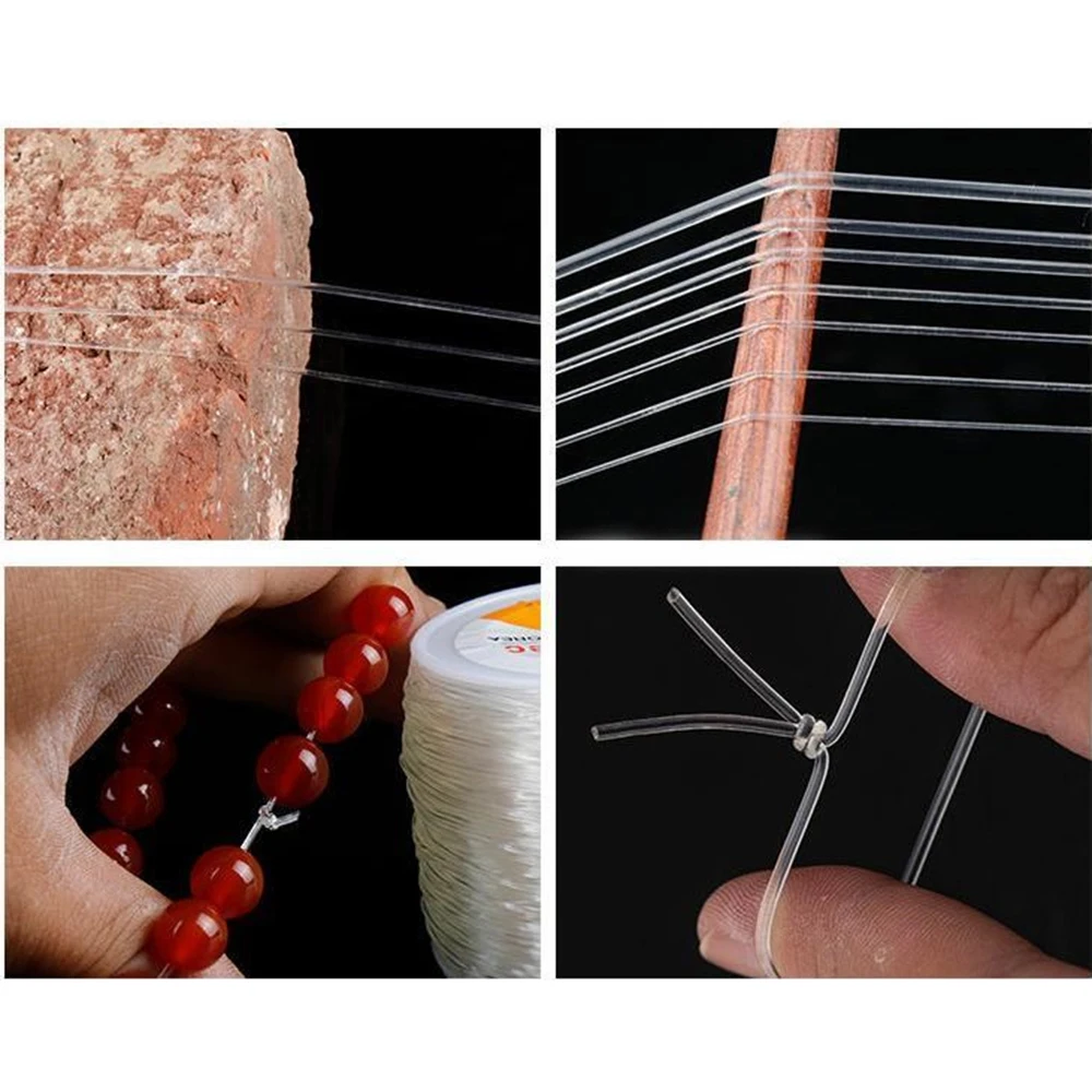 

0.8mm Crystal Elastic Line DIY Beading Bracelet String Bead Cord Jewelry Elastic Cord Stretchy Jewelry Accessories Making 100M