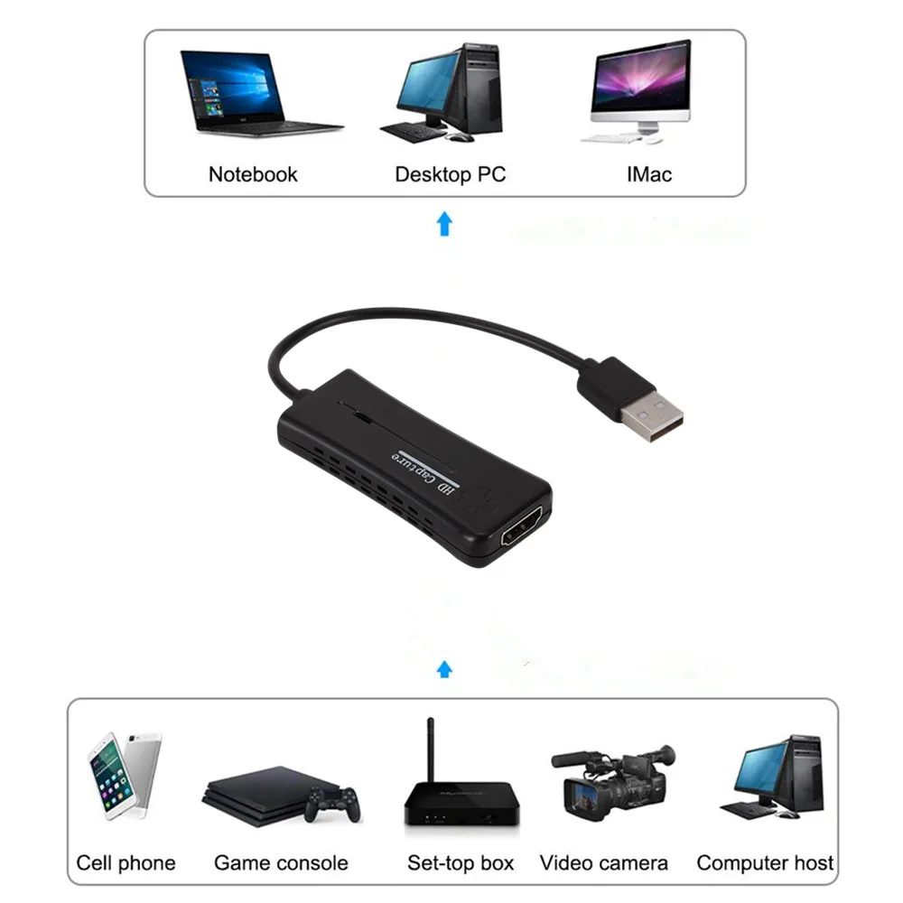 Grwibeou Карта видеозахвата USB 2 0 60 Гц HDMI видео Захват коробка для PS4 игры DVD