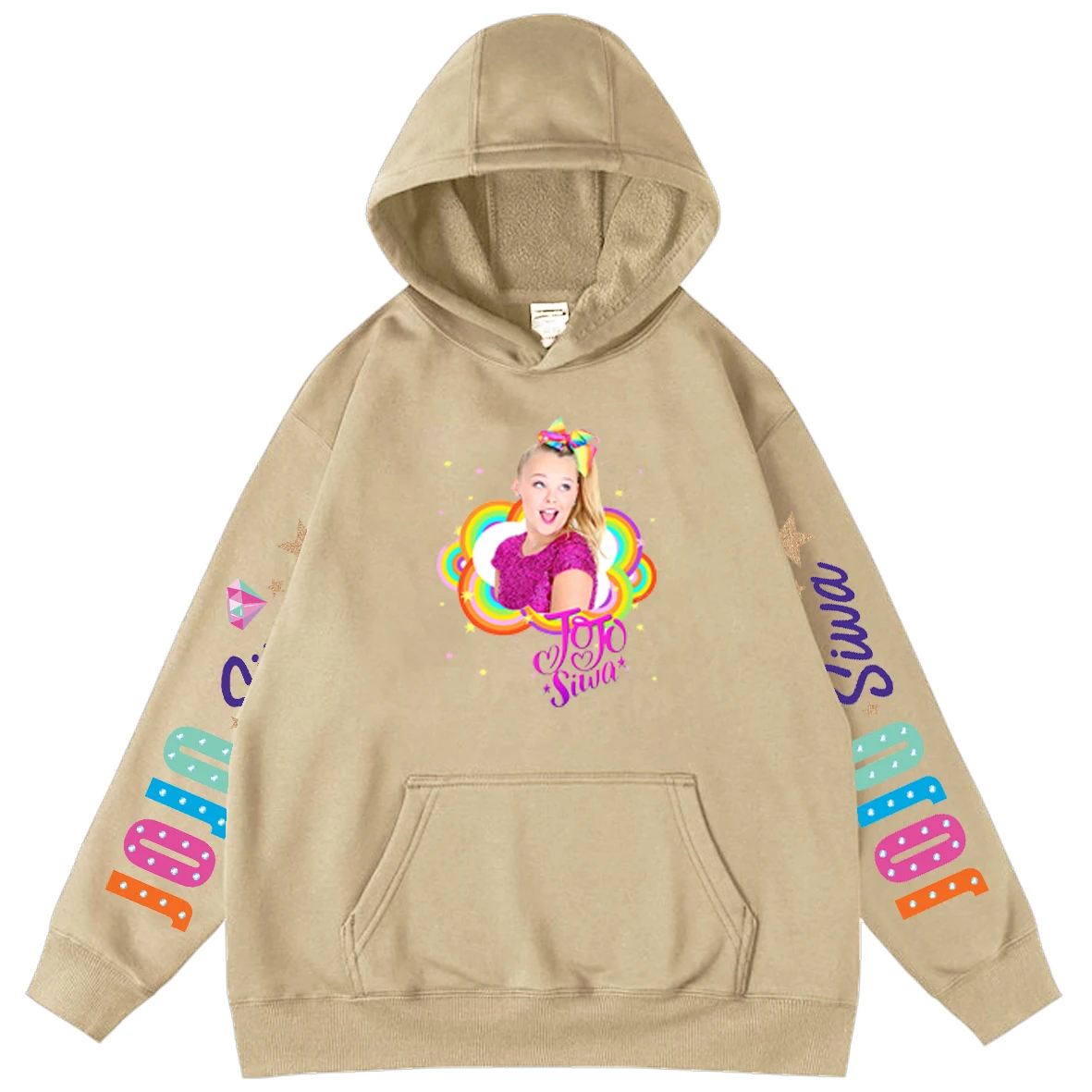 

JoJo Siwa Fun Print Hoodies Mens Anime Letter Hoodie Boy Teens Long Sleeve Outerwear Hooded Sweatshirt Clothes Male Tops