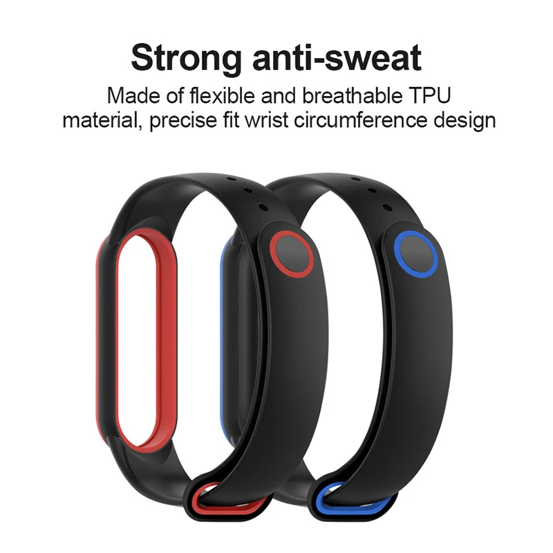 

Силиконовый ремешок для смарт-часов, сменный двухцветный треугольный браслет для Mi Band 5, ремешок на запястье для Xiaomi Mi Band 5