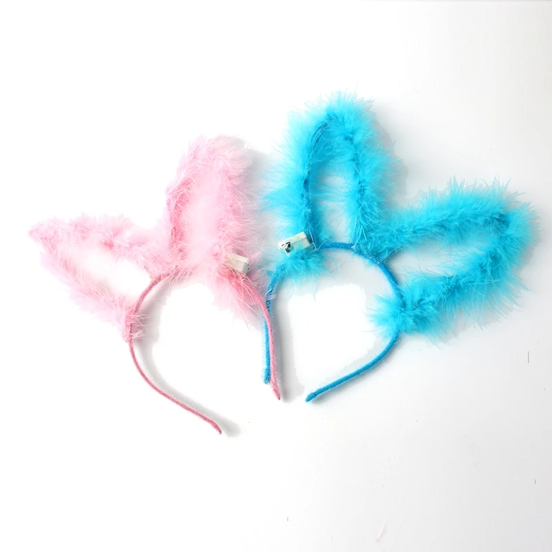 

Rabbit Ears LED Headbands Kids Adults Light Flashing Blinking Head Band Christmas Halloween Birthday Party Hair Accessories