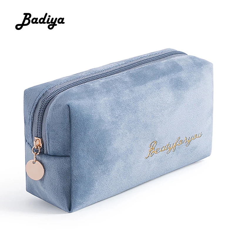 Модная женская косметичка милая мягкая фланелевая для хранения чехол красоты