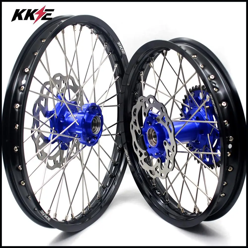 KKE 21& 18 полный Enduro колеса Набор для HUSQVARNA TE TC FE FC 125 250 300 350 450- диск синий