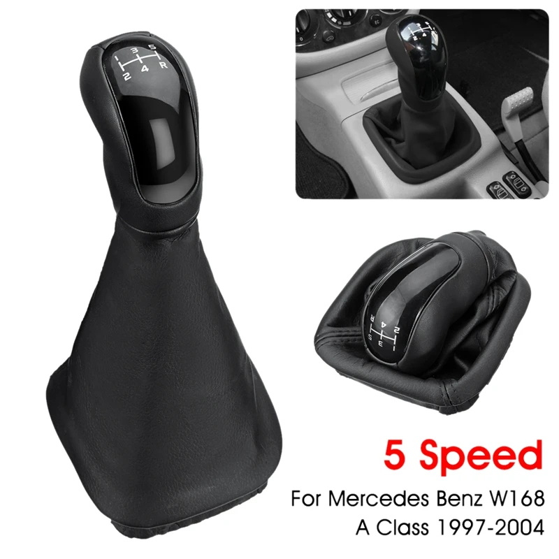 5 скоростей ручка переключения передач гаитер Boot Shift Head для Mercedes Benz W168 a Class 1997-2004 |