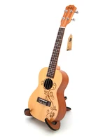 23 ukulele concert acoustic mini guitar rosewood fretboard 4 strings spruce wood carvings electric ukelele built in pickup eq