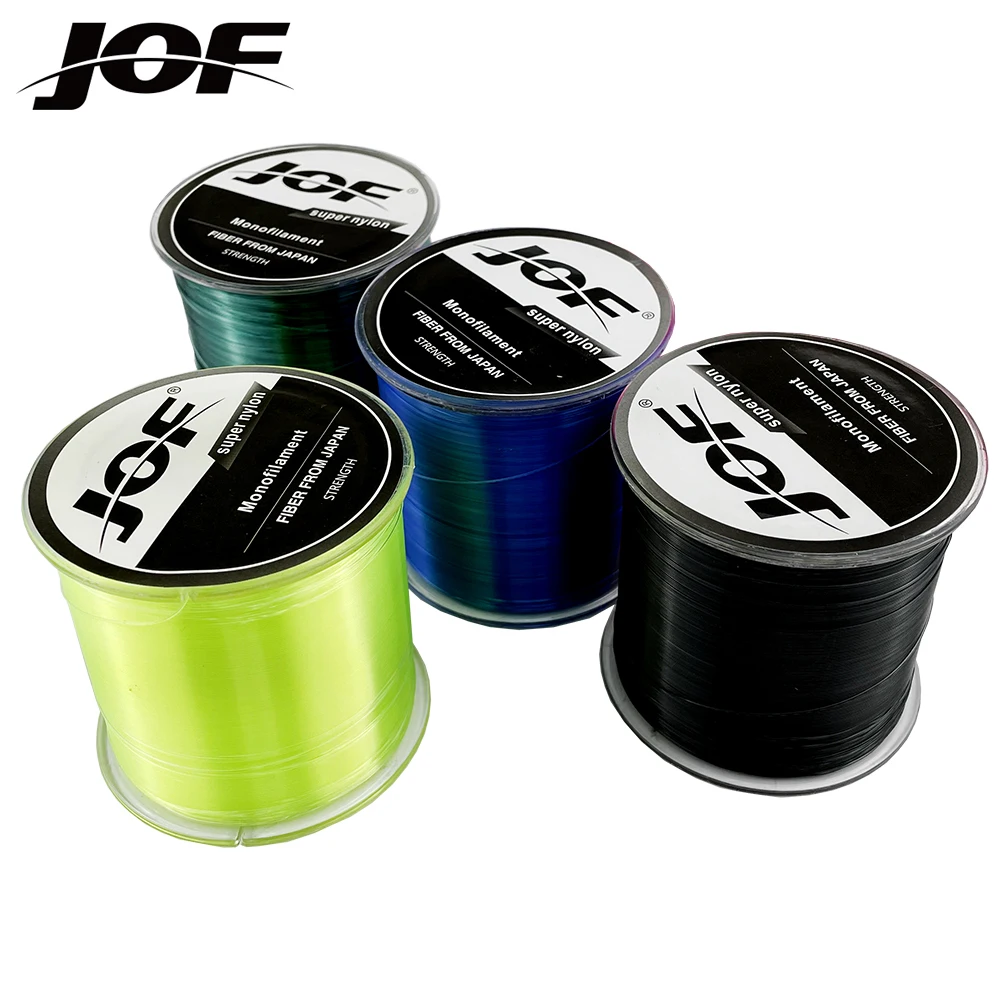 

JOF невидимая рыболовная леска 500 м, нейлоновая рыболовная проволока, сверхпрочная леска 2 ~ 13 кг для ловли карпа, рыболовные снасти и леска