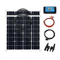 100 Watt Solar Panel Kit Portable Solar Generator Power Bank 16V 50W Flexible Monocrystalline Paneles Solares Battery Charger