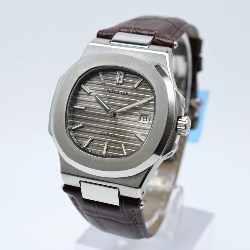 Классические спортивные часы daydate nautilus Топ Брендовые мужские механические часы Питер ли кожаные мужские автоматические часы дропшиппинг наручные часы