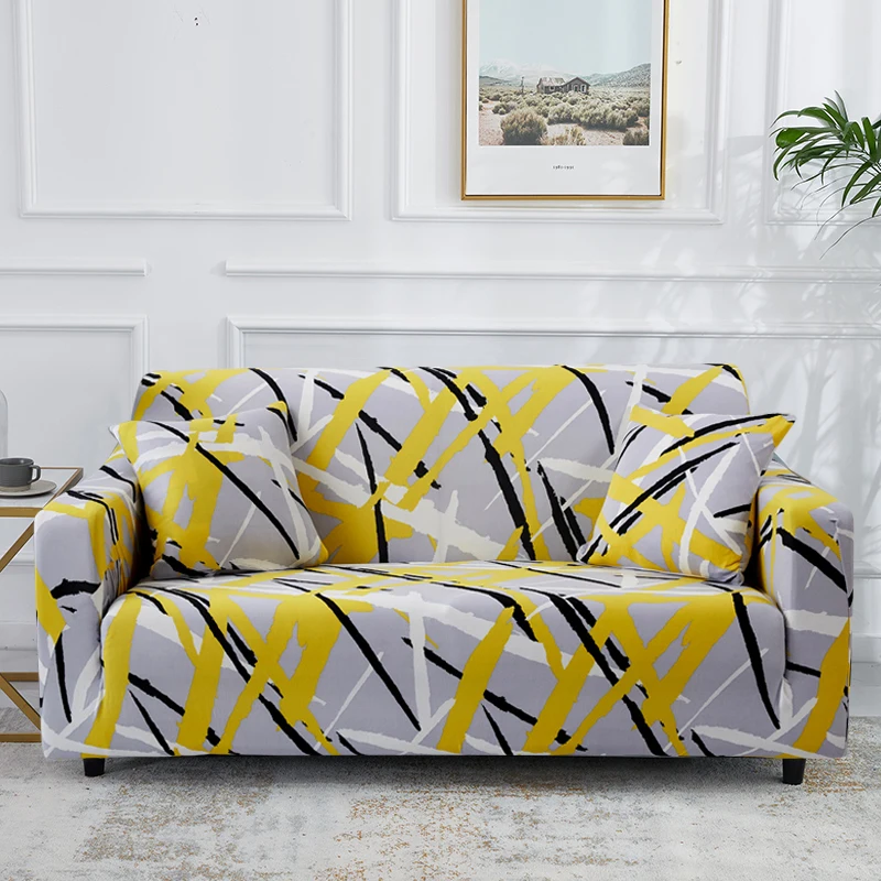 Эластичный чехол для дивана хлопковое покрытие полноразмерные Нескользящие