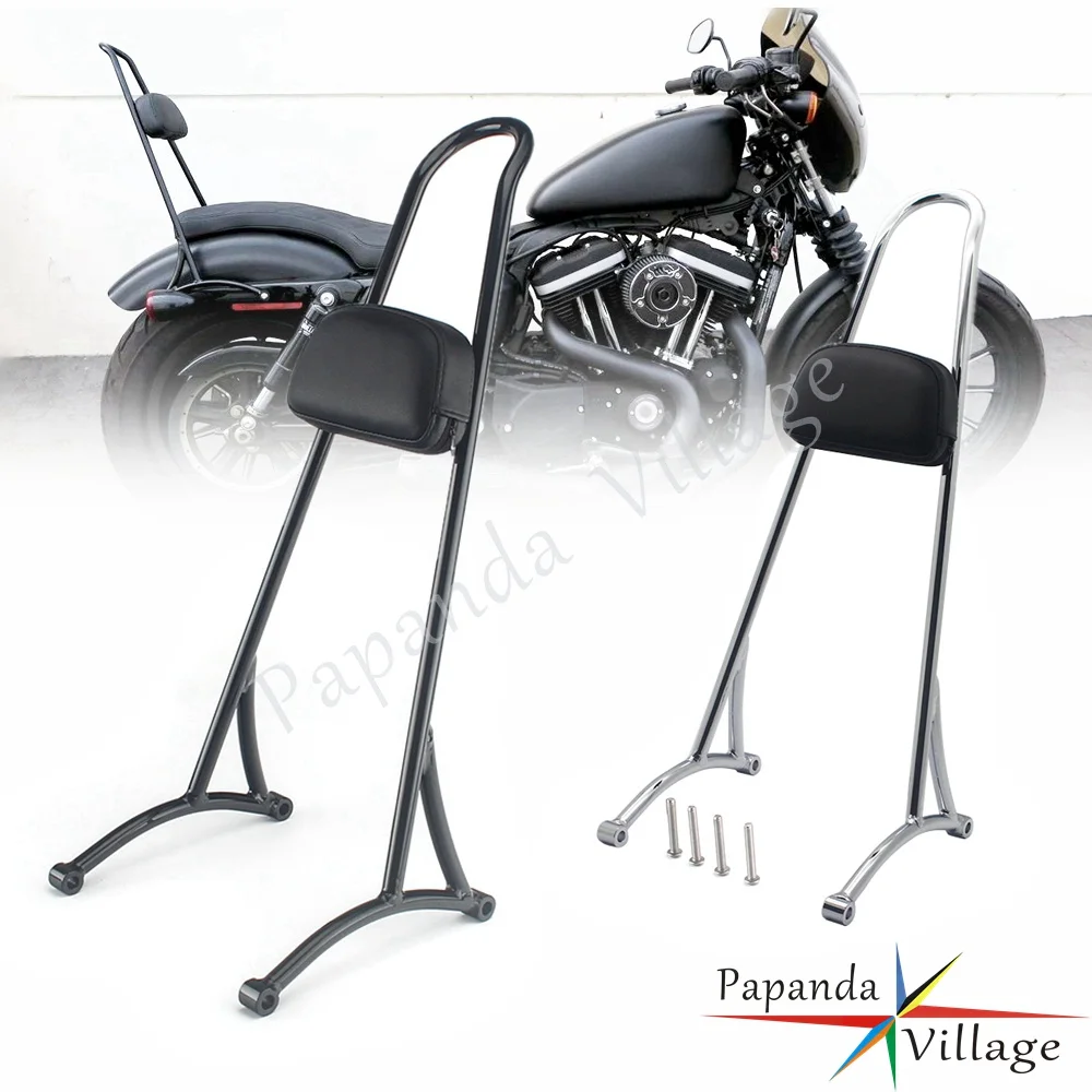 

For Harley Sportster XL XLH 48 883R/C 1200C/S Custom Hugger Sport Detachable Motorcycle Rear 20" Tall Sissy Bar Backrest 96-03