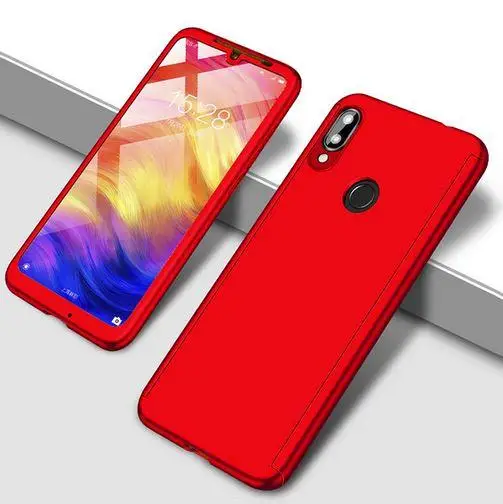 Роскошные 360 Полное покрытие противоударный чехол для Xiaomi CC9E 9X 9SE F1 Mi9 Mi8 Redmi K20Pro 4X 4XPro 6A 6PRO Note 7 6 5 F1 крышка с Стекло - Цвет: 3