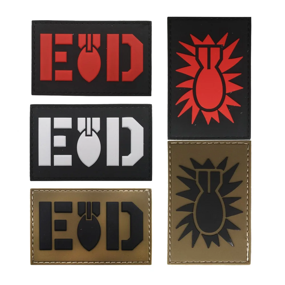 

New PVC EOD Bomb Disposal Badge Military Tactics Badge Camouflage Clothing Backpack Hat Patch No-wash
