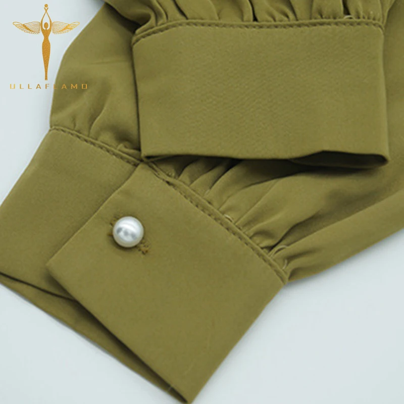 

Chiffon Loose Women Chiffon Shirt All-Match Ruffle Collar Comfortable Pullover Blouse Elegant White Commuter Casual Shirt Top
