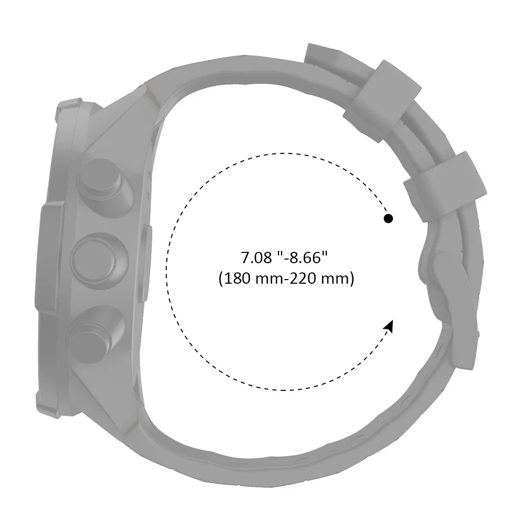 24 мм ширина силиконовый ремешок для часов SUUNTO 9 Baro спортивный силиконовый браслет Repalcement для SUUNTO Spartan/9 Baro медные полосы