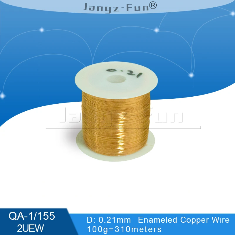 100 грамм 310 метров полиуретановая эмалированная медная проволока диаметром 0 21 мм