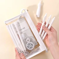simple transparent large capacity pencil cases pvc waterproof test exam pen storage box girl cosmetic bag office school supplies
