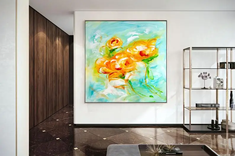 Экстра большая настенная Абстрактная живопись на холсте современное искусство