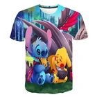 2021 летняя футболка для мальчиков и девочек с покемоном, 3d печать, Детская анимация, Модный повседневный топ с коротким рукавом в стиле Харадзюку