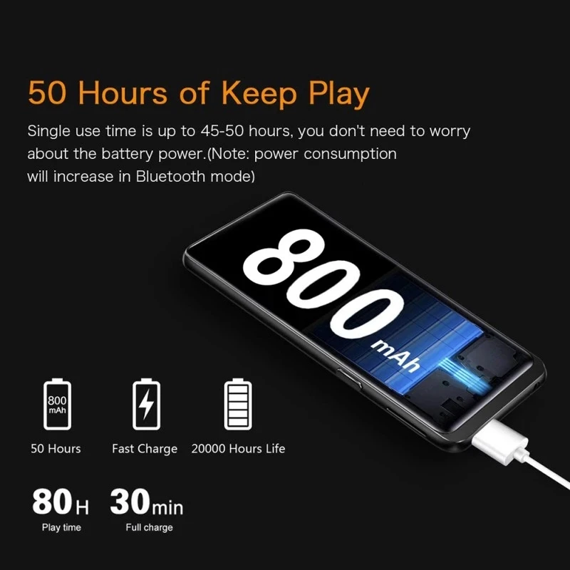 Бенджи M8 Bluetooth5.0 Мини цифровой MP3 Плеер 1 8 сенсорный Экран 16 Гб HIFI без потери
