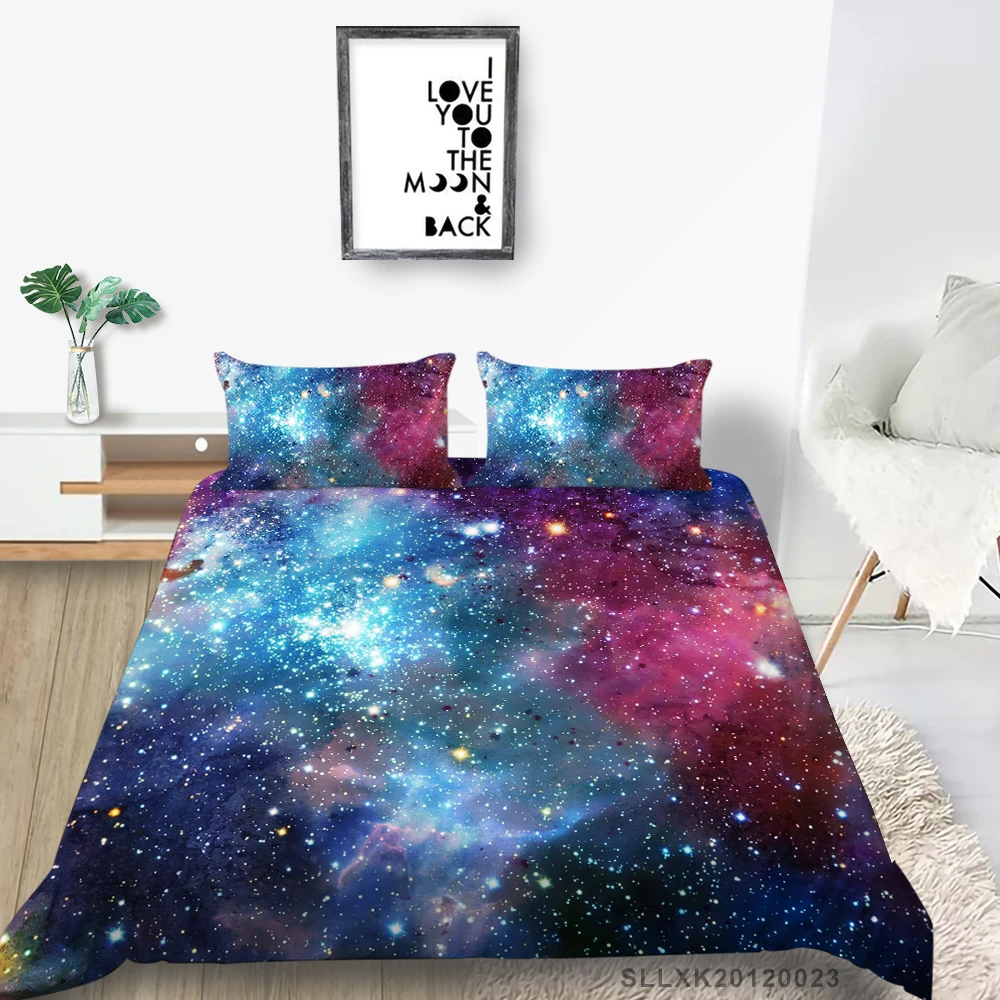 

Mysterious Universe Bedding Set For Kids Fantasy 3D Duvet Cover Galaxy King Single Double Twin Full Queen Bed Set Colorful