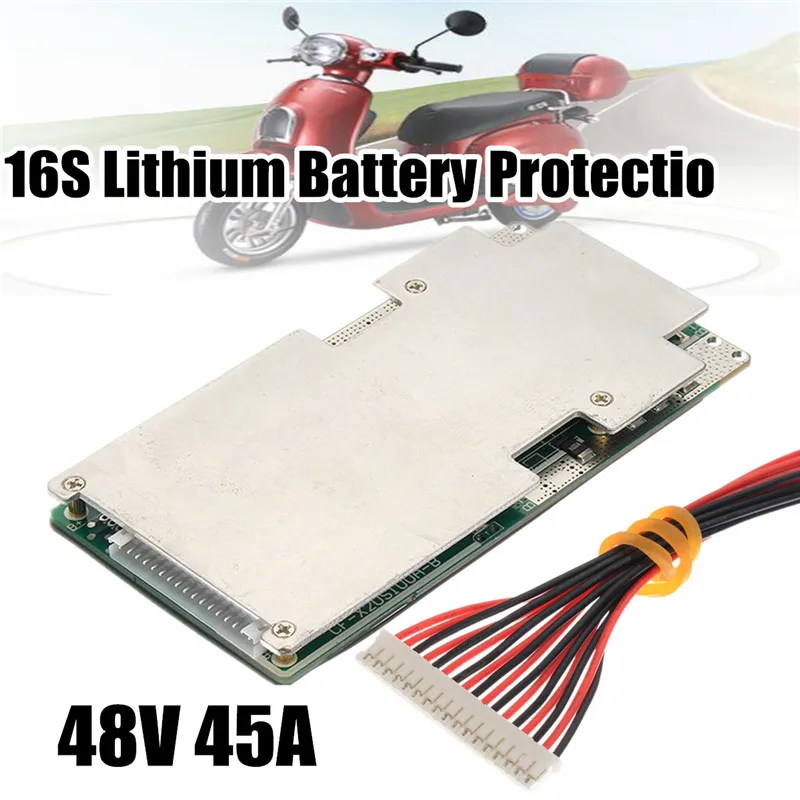 16S 45A 48V Li-Ion Lithium Lifepo4 Battery Power Protection Board Bms Lfp Pcm Pcb Integrated Circuits For E-Bike Electric | Электроника