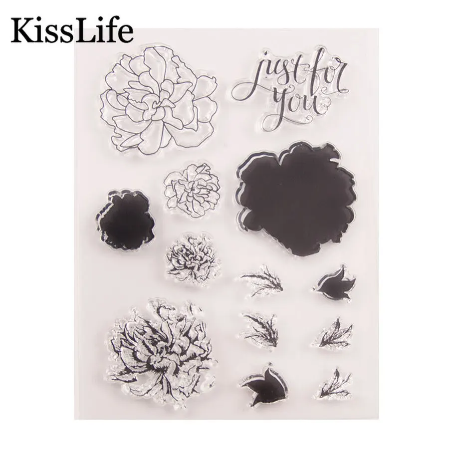 1 упаковка красивых цветочных листьев набор штампов и с надписями для